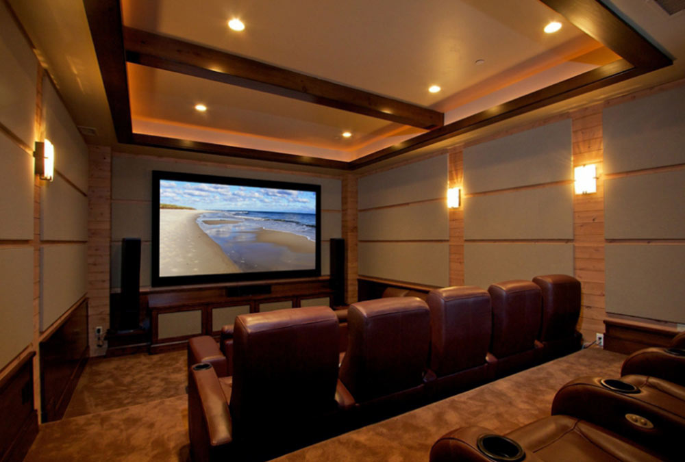 Luxury Deer Valley home theater with custom seating, acoustic paneling, and precision audio-video installation by Lifestyle Electronics specialists